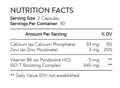 NUTRITION FACTS Advanced Nutrition Systems ISO T-Drive